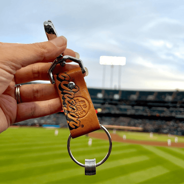 St Louis Cardinals Baseball Sports Keychain With Leather Tassel