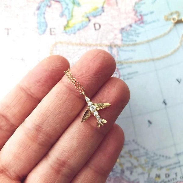 The Wander Club Airplane Necklace