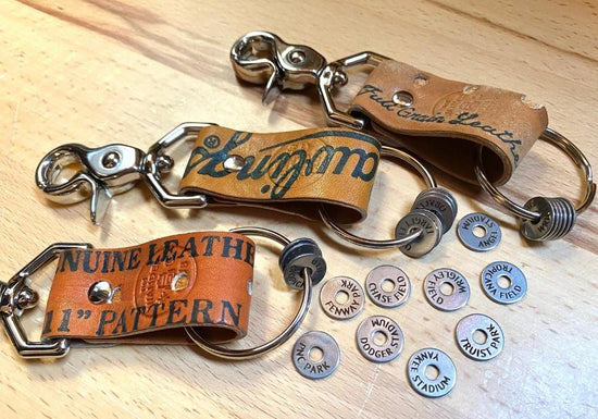 Baseball Sports Keychain Wooden Tag Key Chain Ring Purse Bag