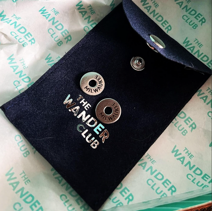 TWC Navy Velvet Token Pouch