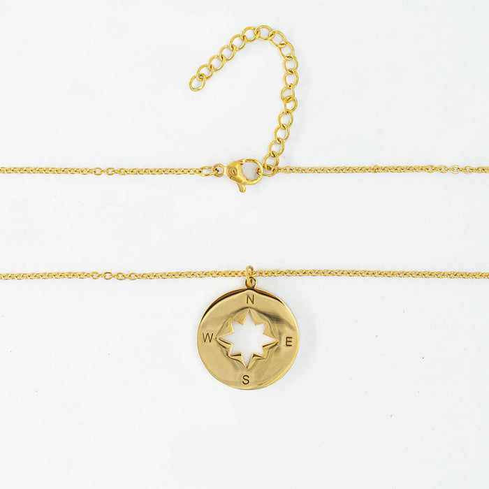 Compass Necklace (Gold)